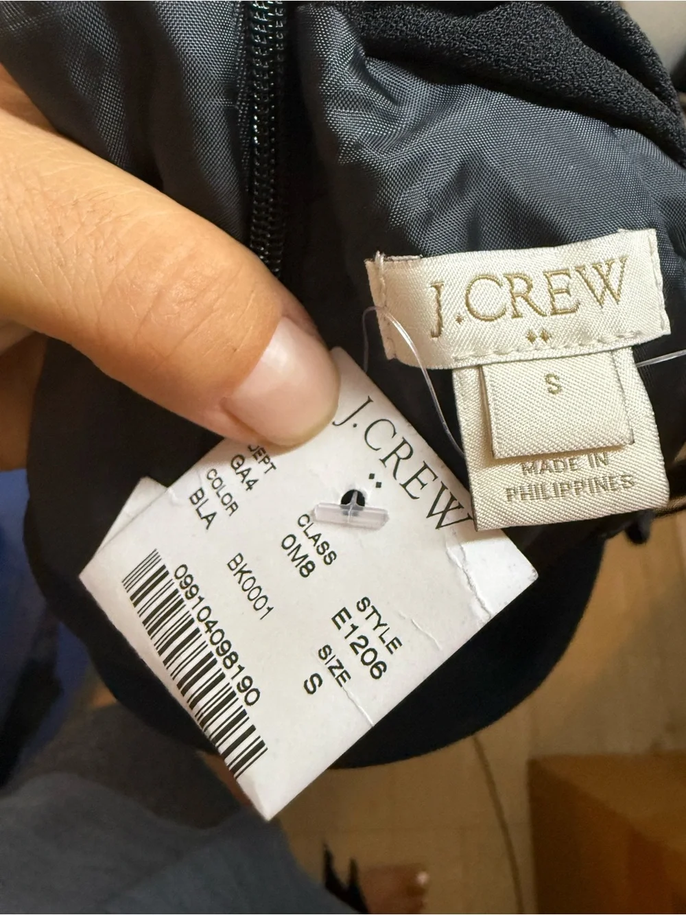 NWT J.Crew Black Crepe Cowl Neck Shift Dress